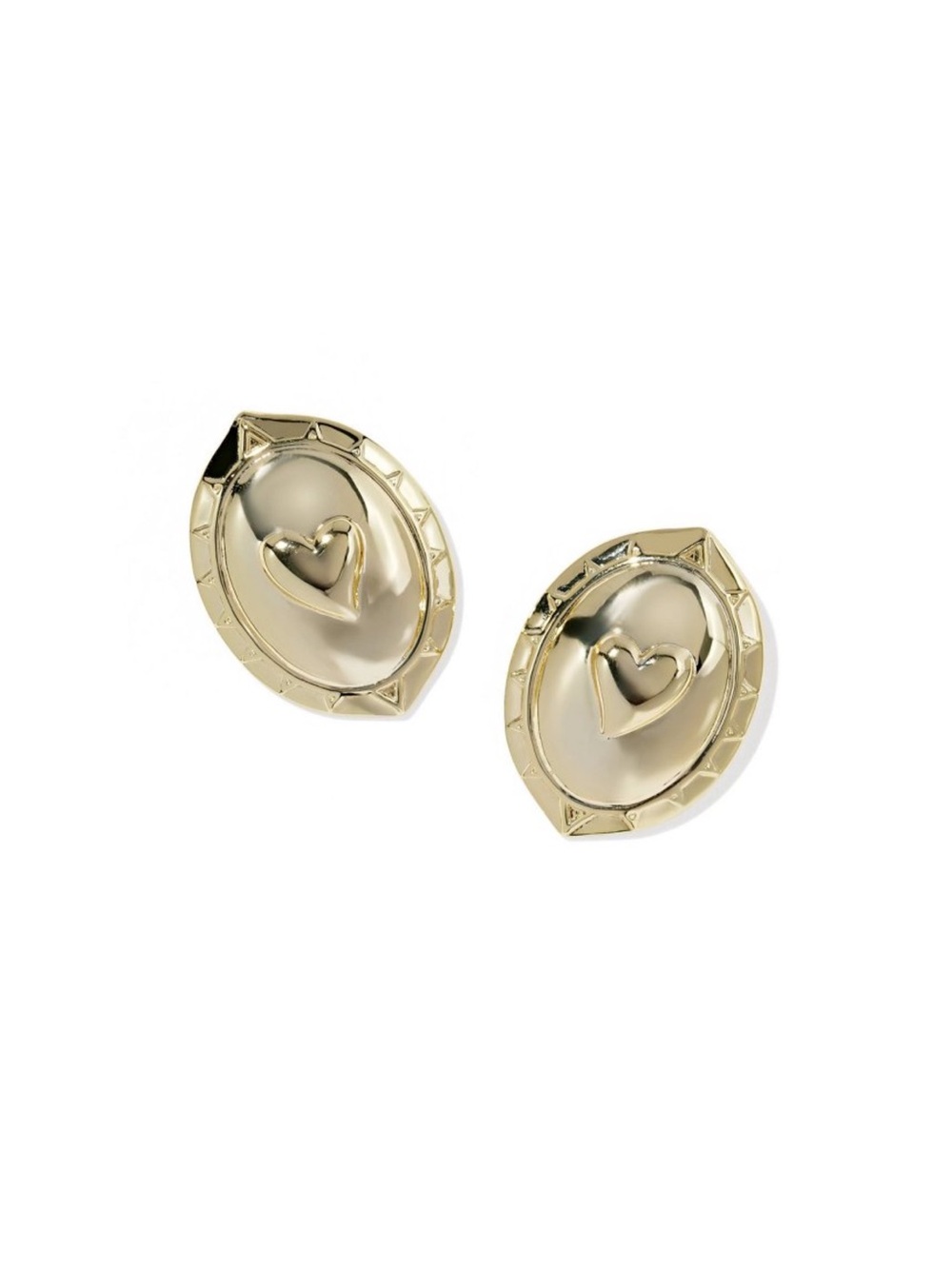 Kendra Scott Bethany Heart Statement stud earrings 14k